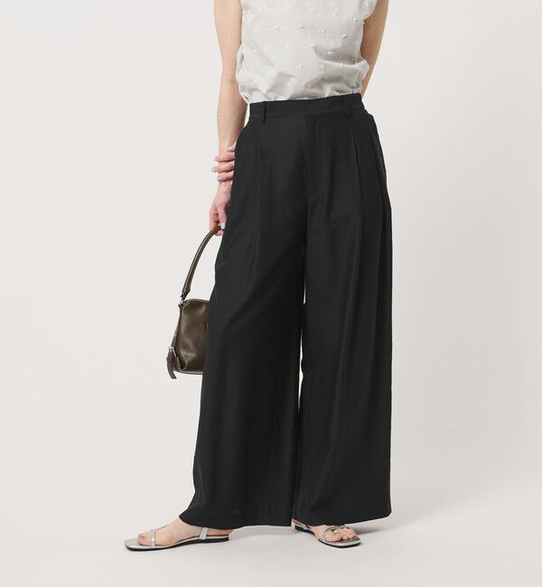 BEAUTY&YOUTH UNITED ARROWS「セルロースナイロン ツイル タック ワイドパンツ ウォッシャブル」|その他|