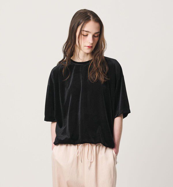 BEAUTY&YOUTH UNITED ARROWS「【WEB限定】シアー ベロア スウェット Tシャツ」|Tシャツ・カットソー|