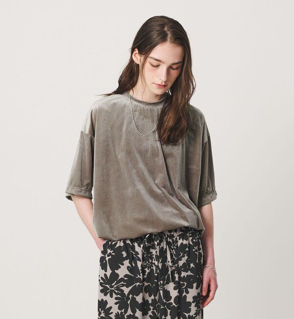 BEAUTY&YOUTH UNITED ARROWS「【WEB限定】シアー ベロア スウェット Tシャツ」|Tシャツ・カットソー|