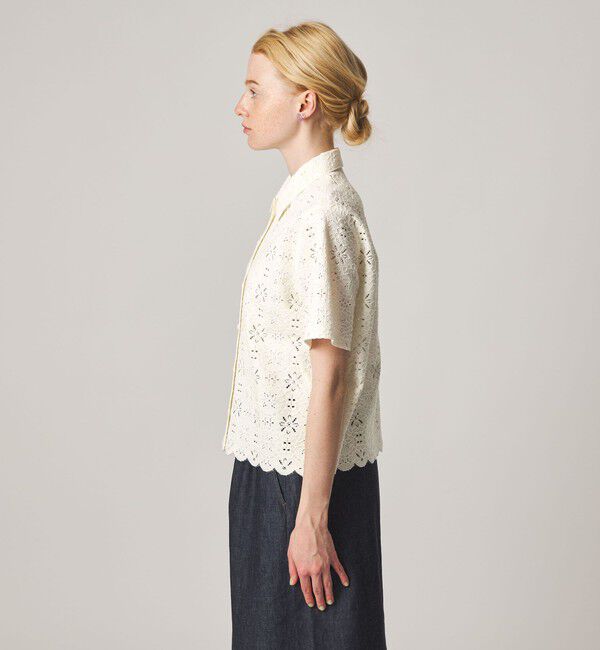 STEVEN ALAN「＜Steven Alan＞レース ショートスリーブ シャツ」|シャツ・ブラウス|