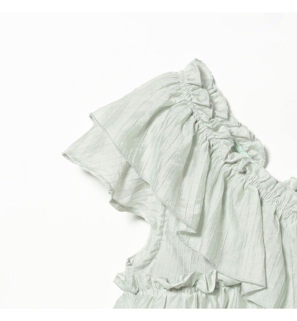 Ray BEAMS 「ラッフル ティアード Vネック フレンチスリーブ」|シャツ・ブラウス|