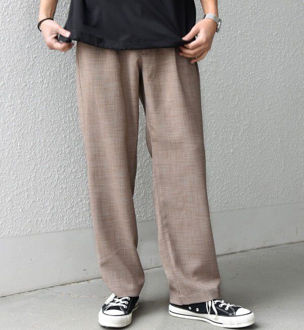SHIPS any「SHIPS any:〈UVカット〉FUTURE LINEN CANVAS リネンライク セミワイド パンツ◇」|その他|