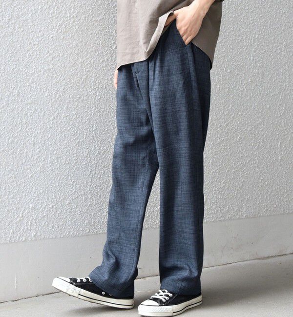 SHIPS any「SHIPS any:〈UVカット〉FUTURE LINEN CANVAS リネンライク セミワイド パンツ◇」|その他|