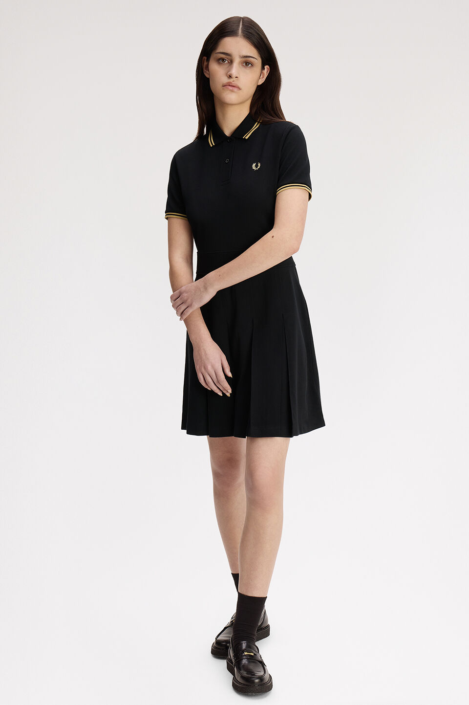 FRED PERRY 「Tipped Pleated Tennis Dress／ティップラインプリーツテニスワンピース」|ワンピース|