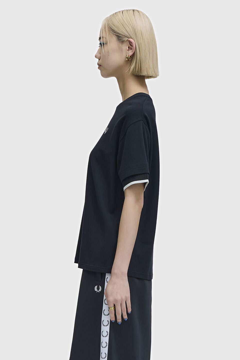 FRED PERRY 「FRED PERRY／Mesh Cuff Pique T-Shirt／メッシュカフスピケTシャツ」|Tシャツ・カットソー|