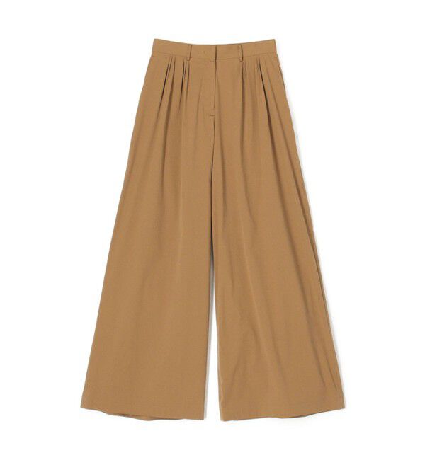 DES PRES「コットンストレッチポプリン タックワイドパンツ」|その他|45 キャメル