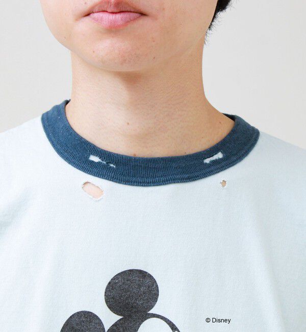 GLOSTER「【GOOD ROCK SPEED】MICKEY / ミッキーマウス リンガーダメージT」|Tシャツ・カットソー|