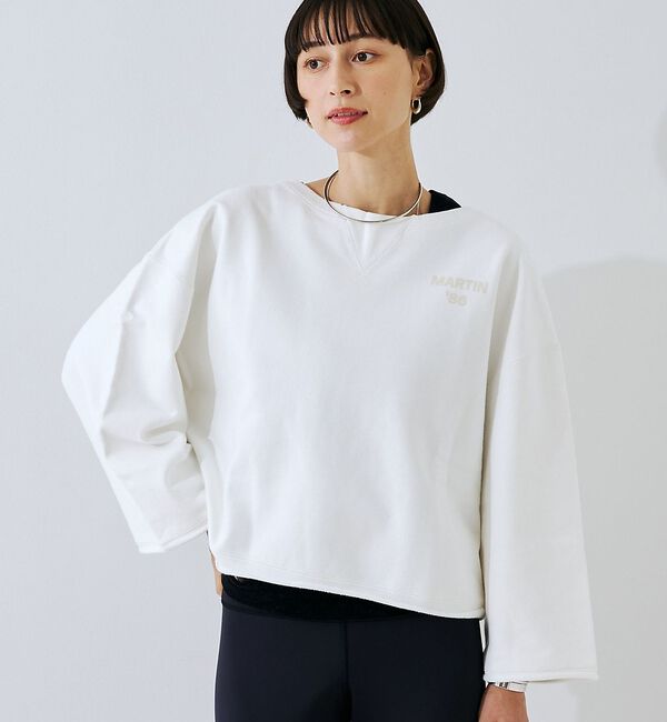 Rouge vif「【IRONING/アイロニング】ロゴショート丈スウェット/スエット logo a」|スウェット・ジャージ|ホワイト