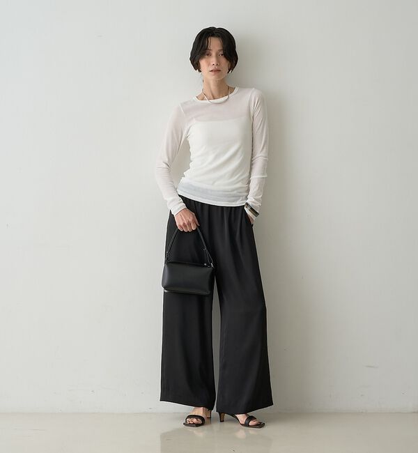 qualite「【接触冷感素材】ストレッチフライスカットソー」|Tシャツ・カットソー|