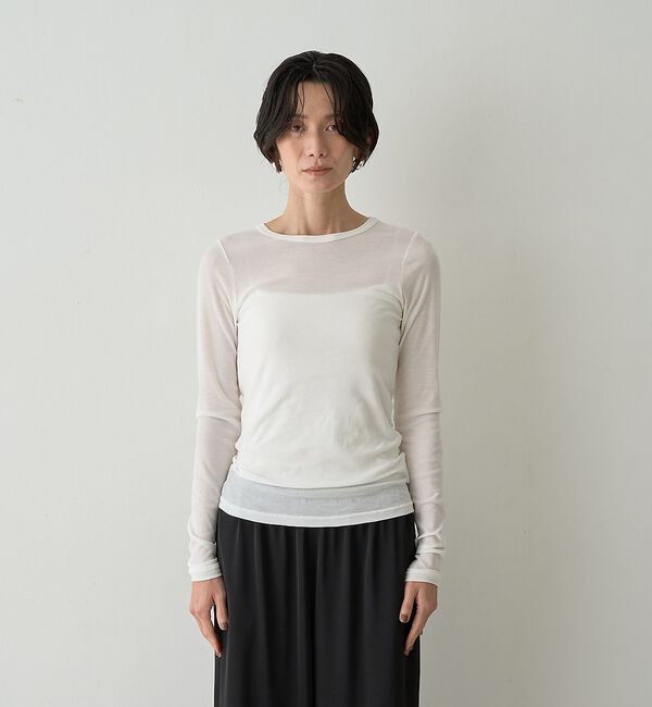 qualite「【接触冷感素材】ストレッチフライスカットソー」|Tシャツ・カットソー|