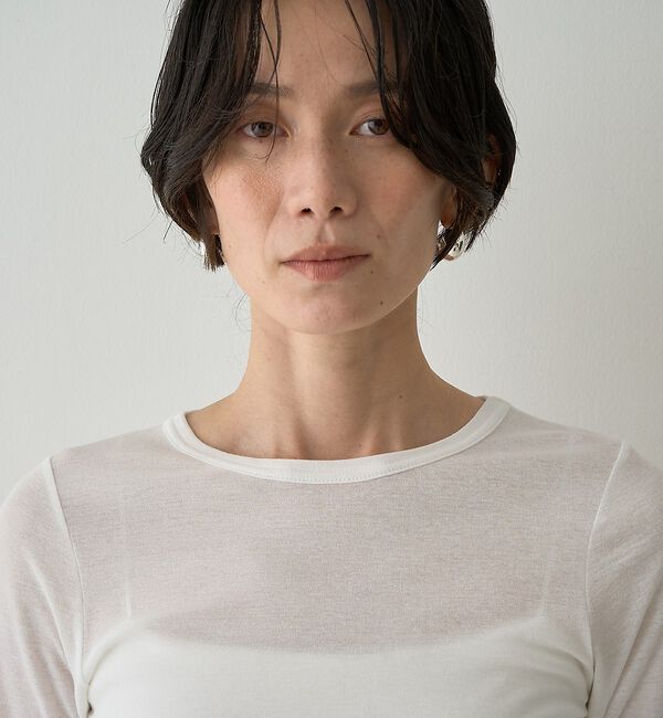 qualite「【接触冷感素材】ストレッチフライスカットソー」|Tシャツ・カットソー|