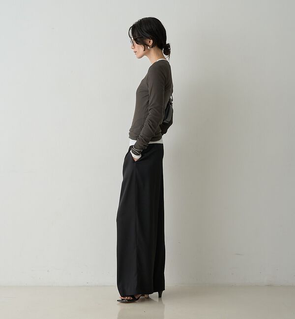 qualite「【接触冷感素材】ストレッチフライスカットソー」|Tシャツ・カットソー|