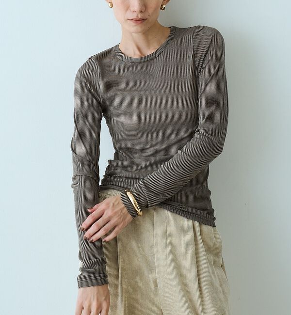 qualite「【接触冷感素材】ストレッチフライスカットソー」|Tシャツ・カットソー|その他