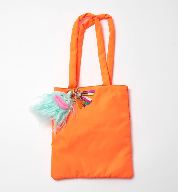 NOMINE「【cheek】neon monster tote ネオンモンスター フラット ト」|トートバッグ|オレンジ