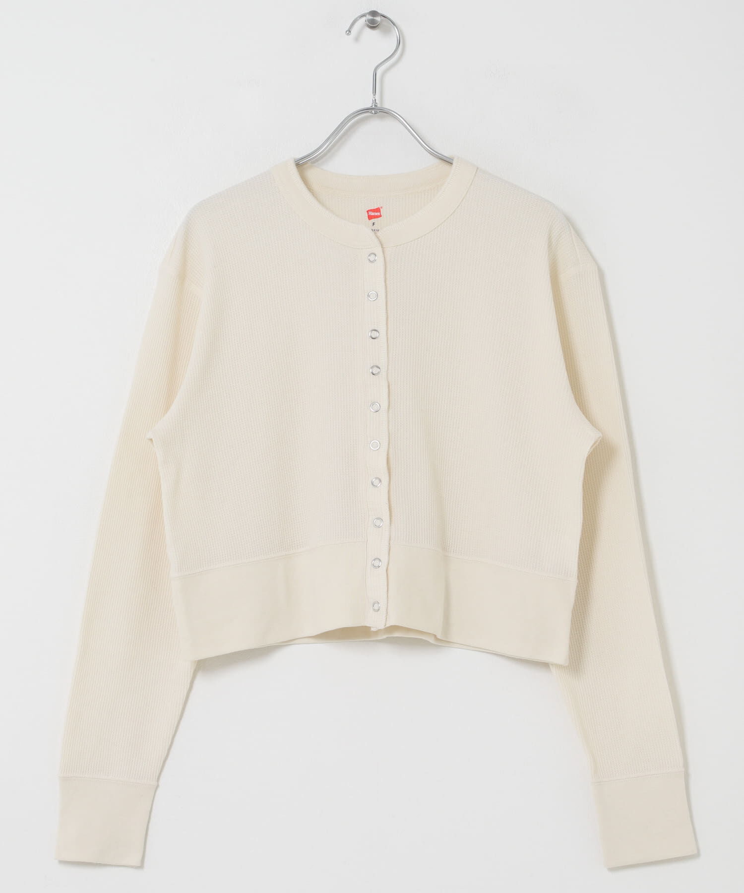 URBAN RESEARCH DOORS「『別注』HANES&times;DOORS　ワッフルコンパクトカーディガン」|カーディガン|