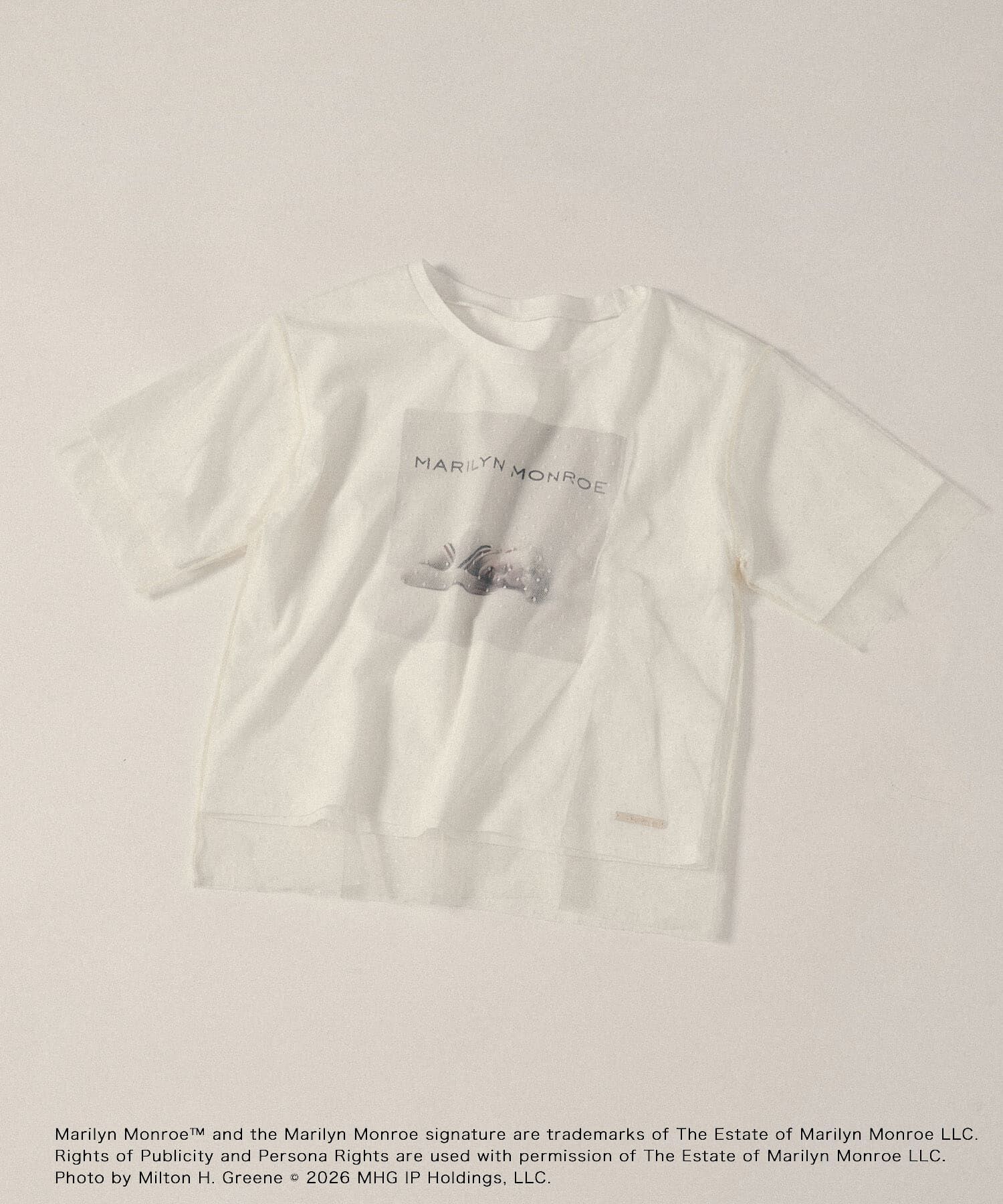 SENSE OF PLACE by URBAN RESEARCH「『別注』MARILYNMONROE&times;SENSE OF PLACE　チュールグラフィックTシャツ」|Tシャツ・カットソー|