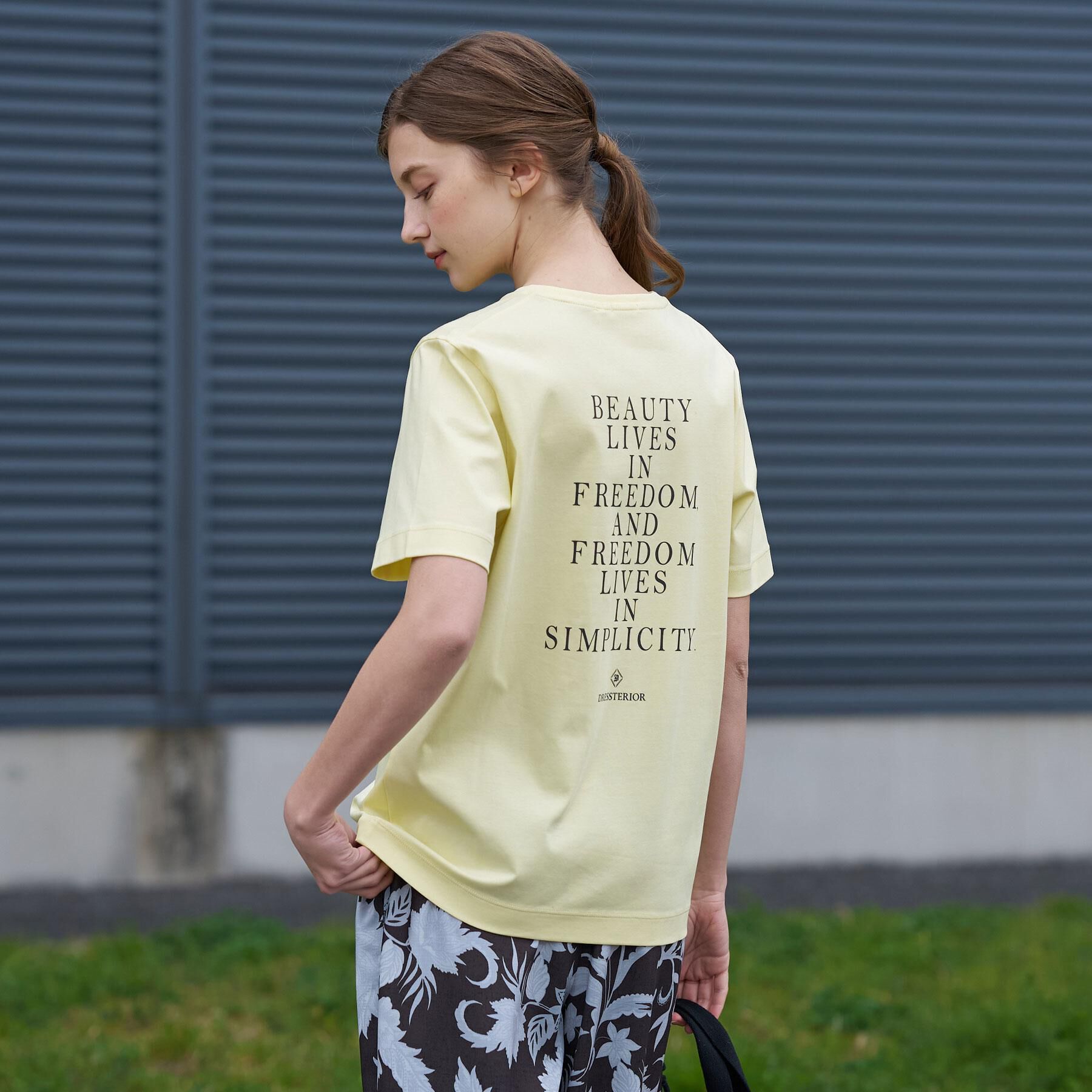 DRESSTERIOR「【接触冷感／抗菌防臭／消臭】アイスクリアコットン PARIS Tシャツ」|Tシャツ・カットソー|