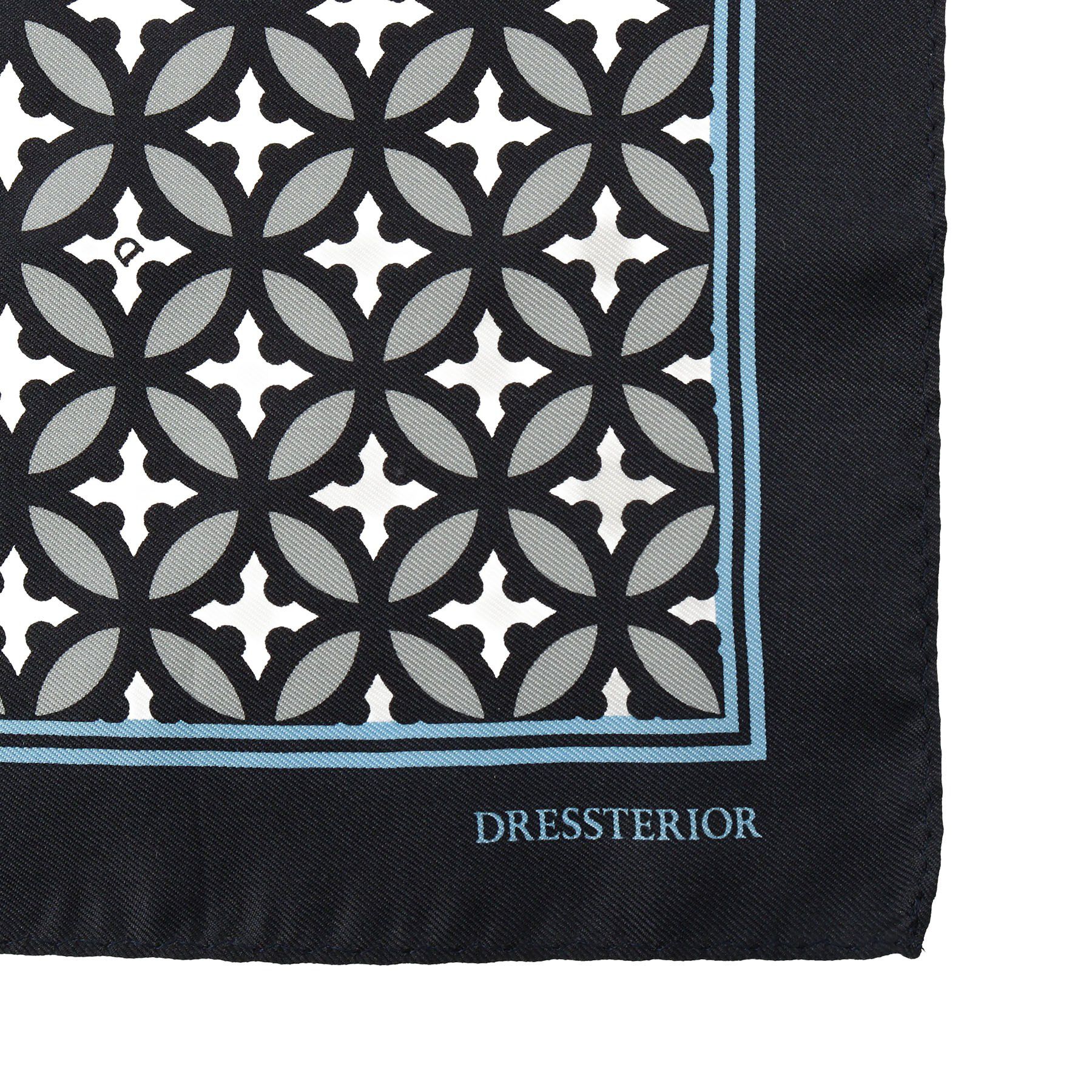 DRESSTERIOR「オーバーラップサークル シルクスカーフ・ポケットチーフ」|ハンカチ|