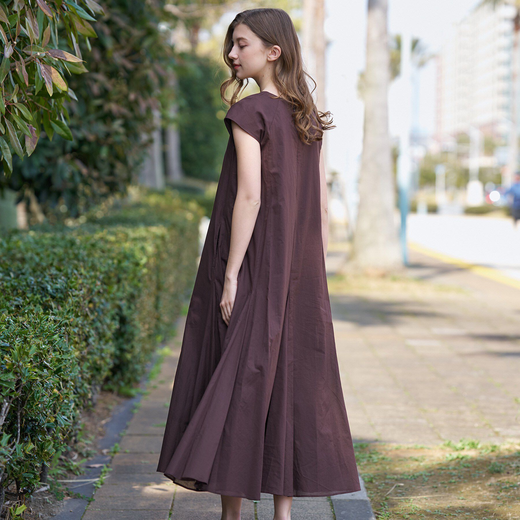 DRESSTERIOR「【きれいめ/ウォッシャブル】コットンローンフレンチスリーブワンピ」|ワンピース|