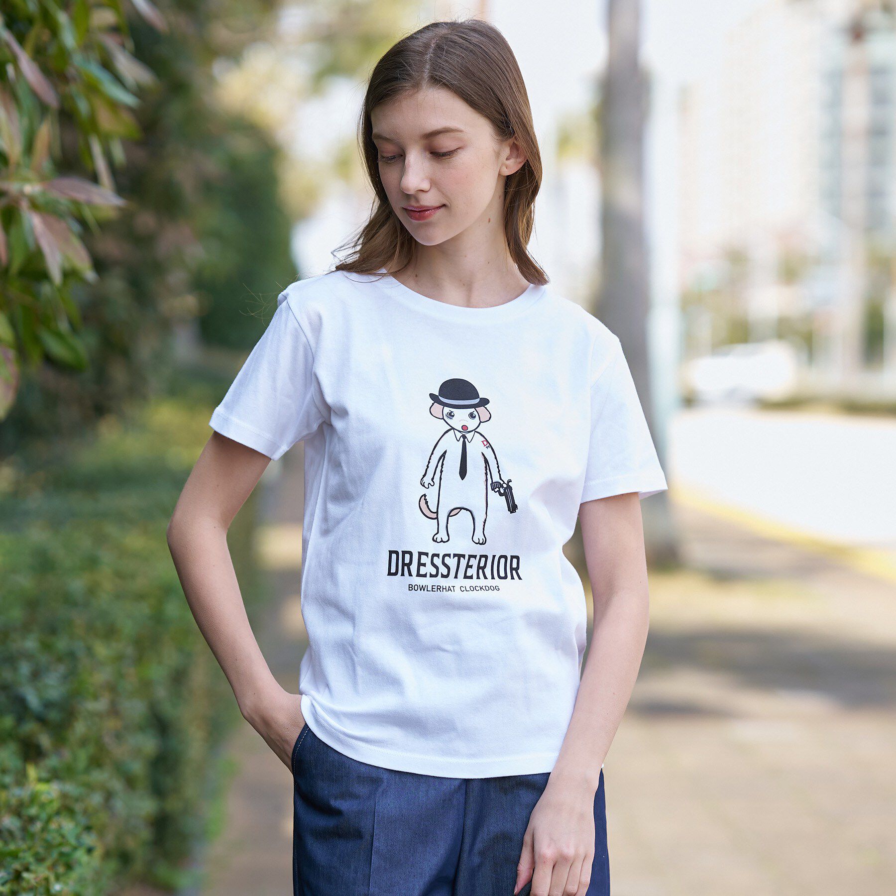 DRESSTERIOR「【EC/ルクア大阪店限定】ボーラーハットクロックドッグTシャツ」|Tシャツ・カットソー|