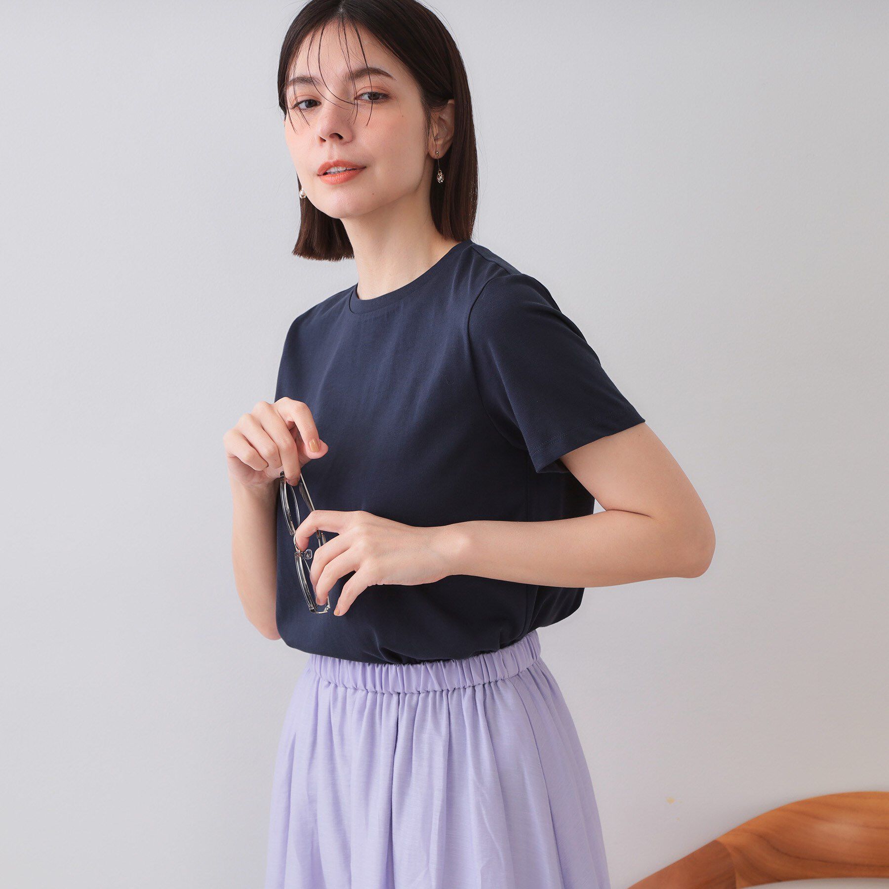 OPAQUE.CLIP「《5色展開》ベーシックTシャツ【洗濯機洗い可／UV／接触冷感】」|Tシャツ・カットソー|