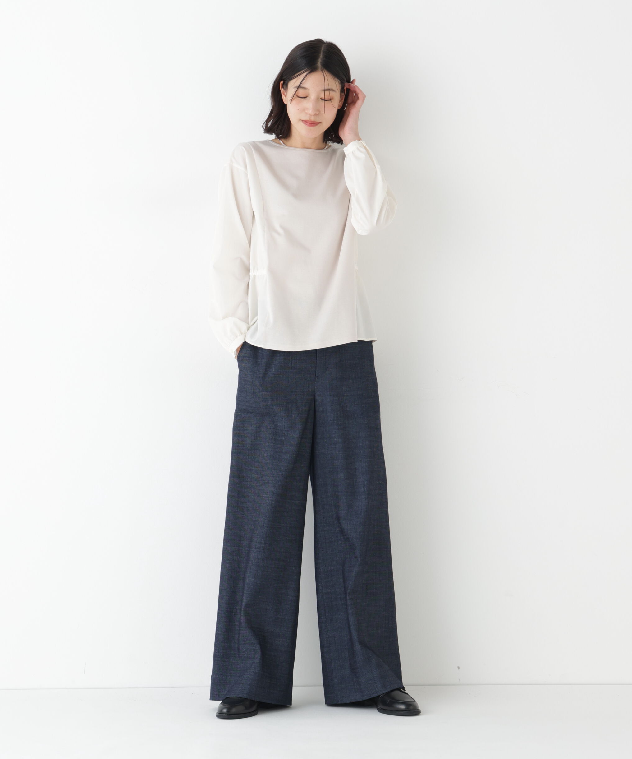  「◆《ウォッシャブル》ドッキングドロストカットソー」|Tシャツ・カットソー|