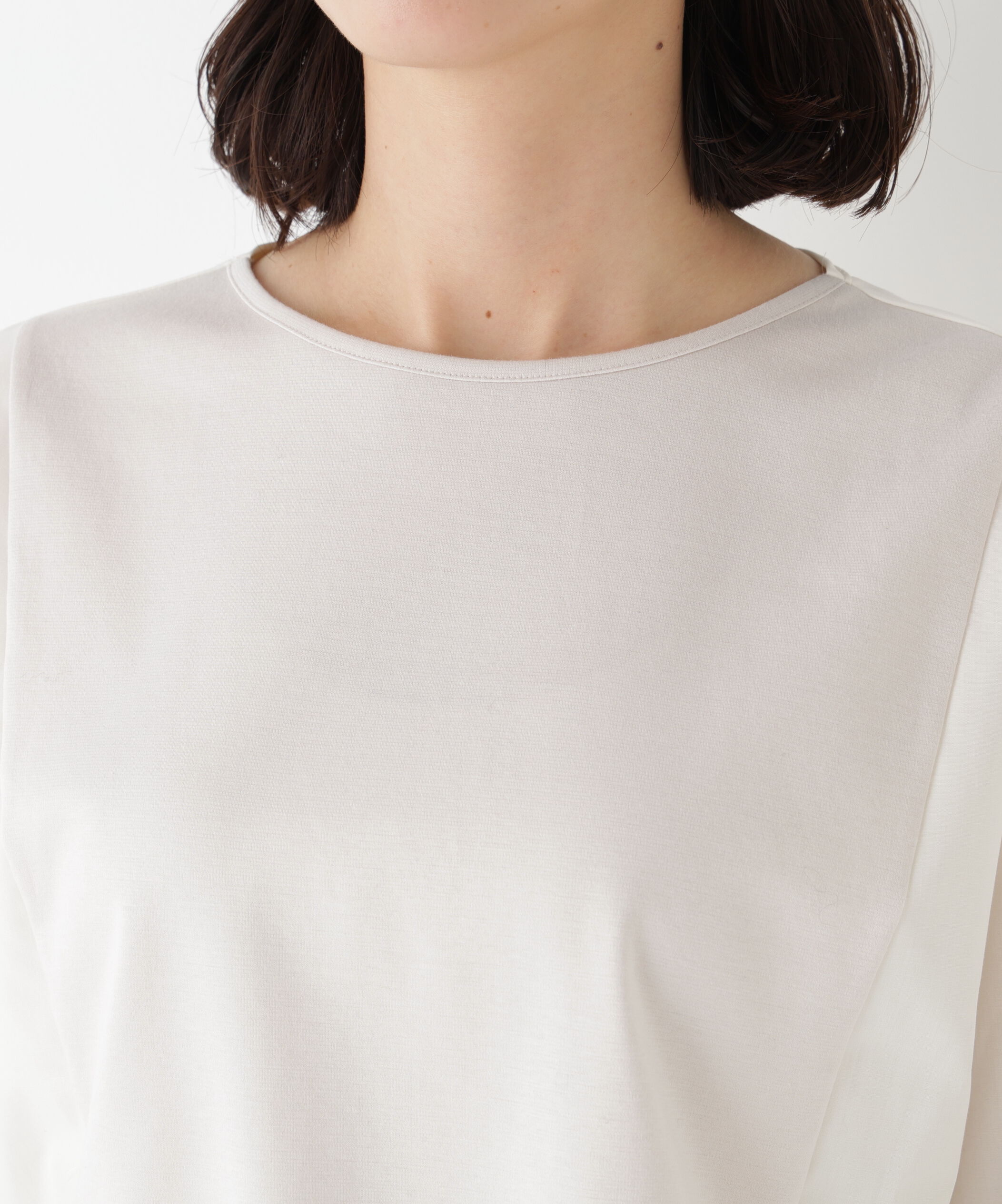  「◆《ウォッシャブル》ドッキングドロストカットソー」|Tシャツ・カットソー|