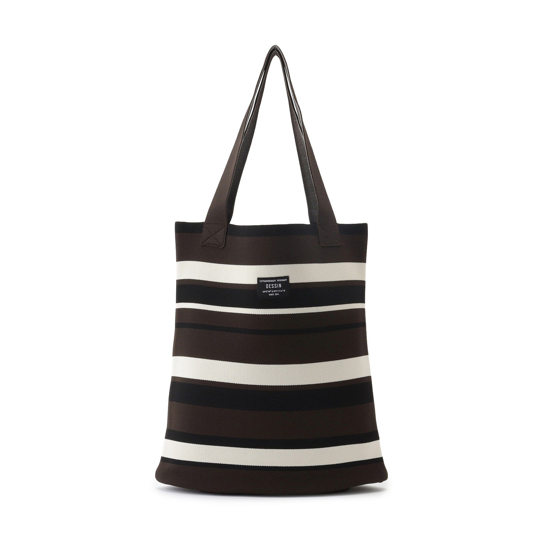 Dessin「【マシンウォッシャブル・A4収納可】ランダムボーダーニットBAG」|トートバッグ|