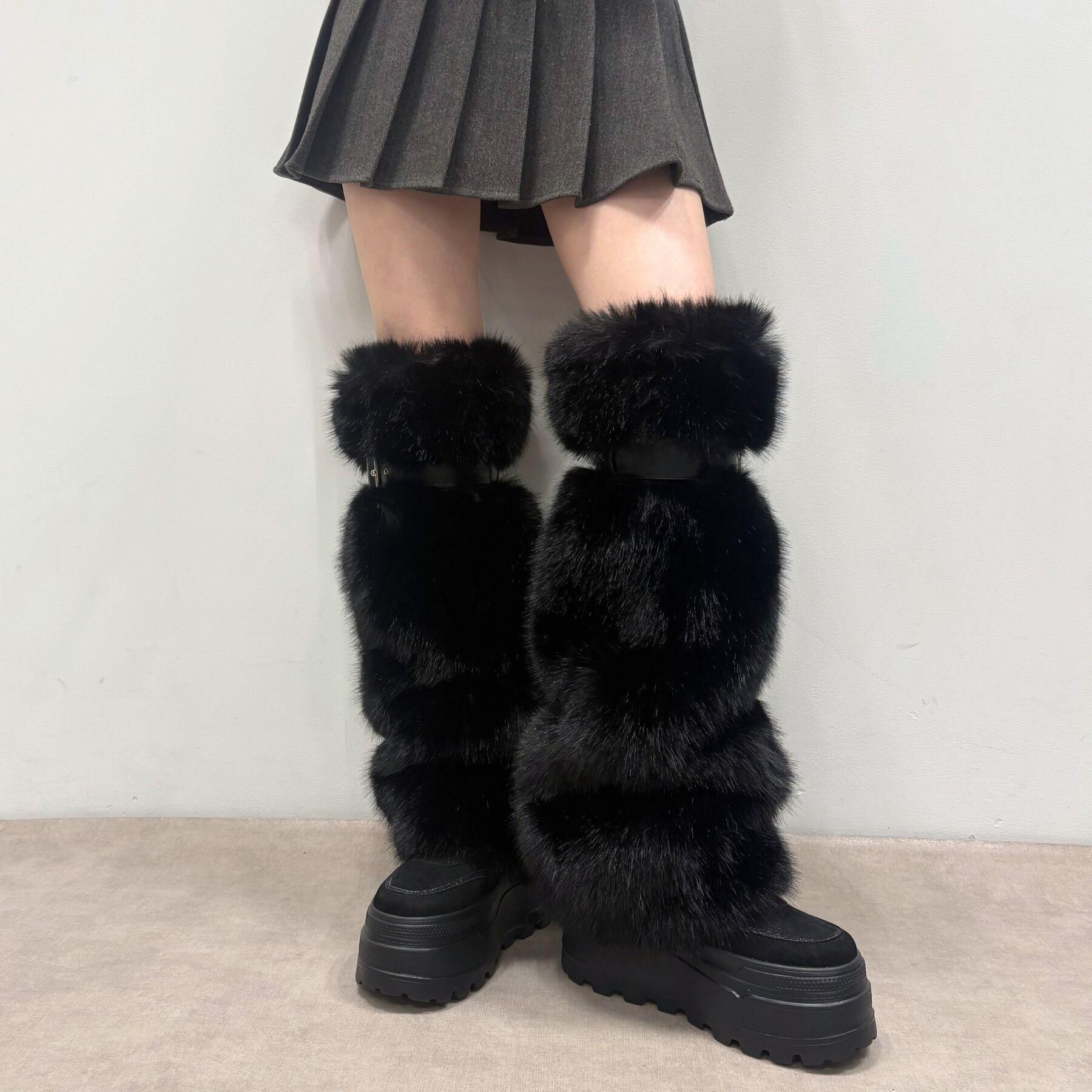 ESPERANZA「ベルト付きフェイクファーレッグウォーマー」|その他|