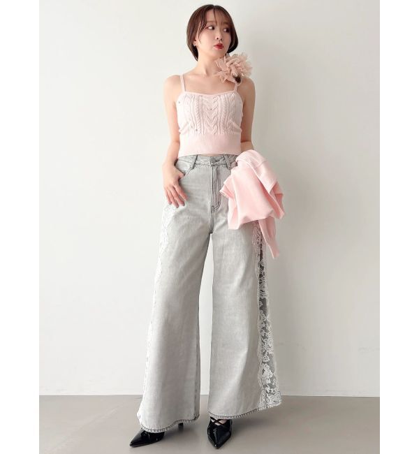 dazzlin「サイドレースデニムパンツ」|デニム|