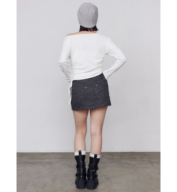 EMODA「【人気アイテム待望の再販！】ワイドネックサイドストリングトップス」|Tシャツ・カットソー|