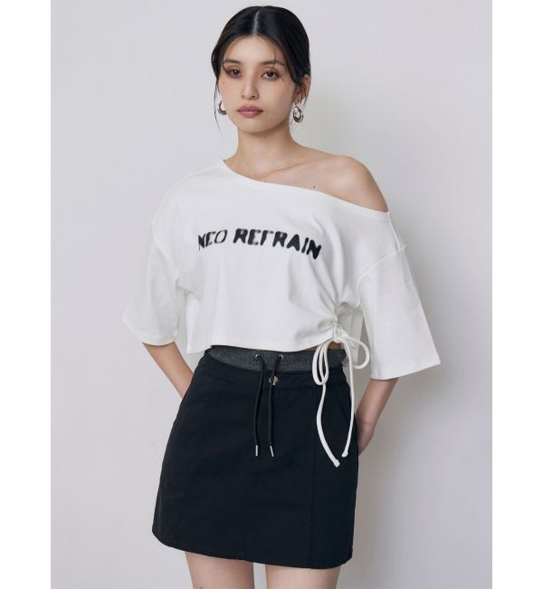 MURUA「ワンショルロゴワイドTシャツ」|Tシャツ・カットソー|