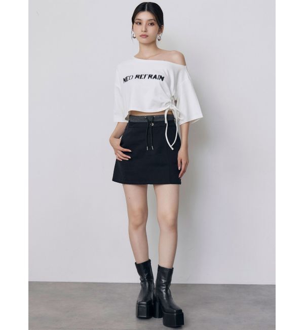 MURUA「ワンショルロゴワイドTシャツ」|Tシャツ・カットソー|