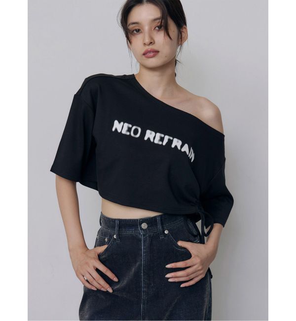 MURUA「ワンショルロゴワイドTシャツ」|Tシャツ・カットソー|ブラック