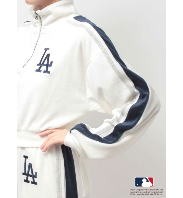 GYDA「GYDA［MLB］2ラインハーフZIPショートトップス」|Tシャツ・カットソー|