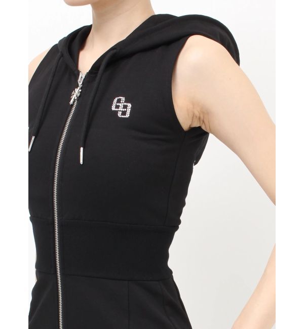 GYDA「BACK GYDA ZIPパーカーLONGワンピース」|ワンピース|