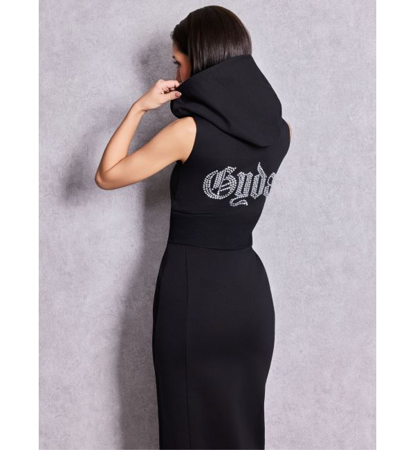 GYDA「BACK GYDA ZIPパーカーLONGワンピース」|ワンピース|