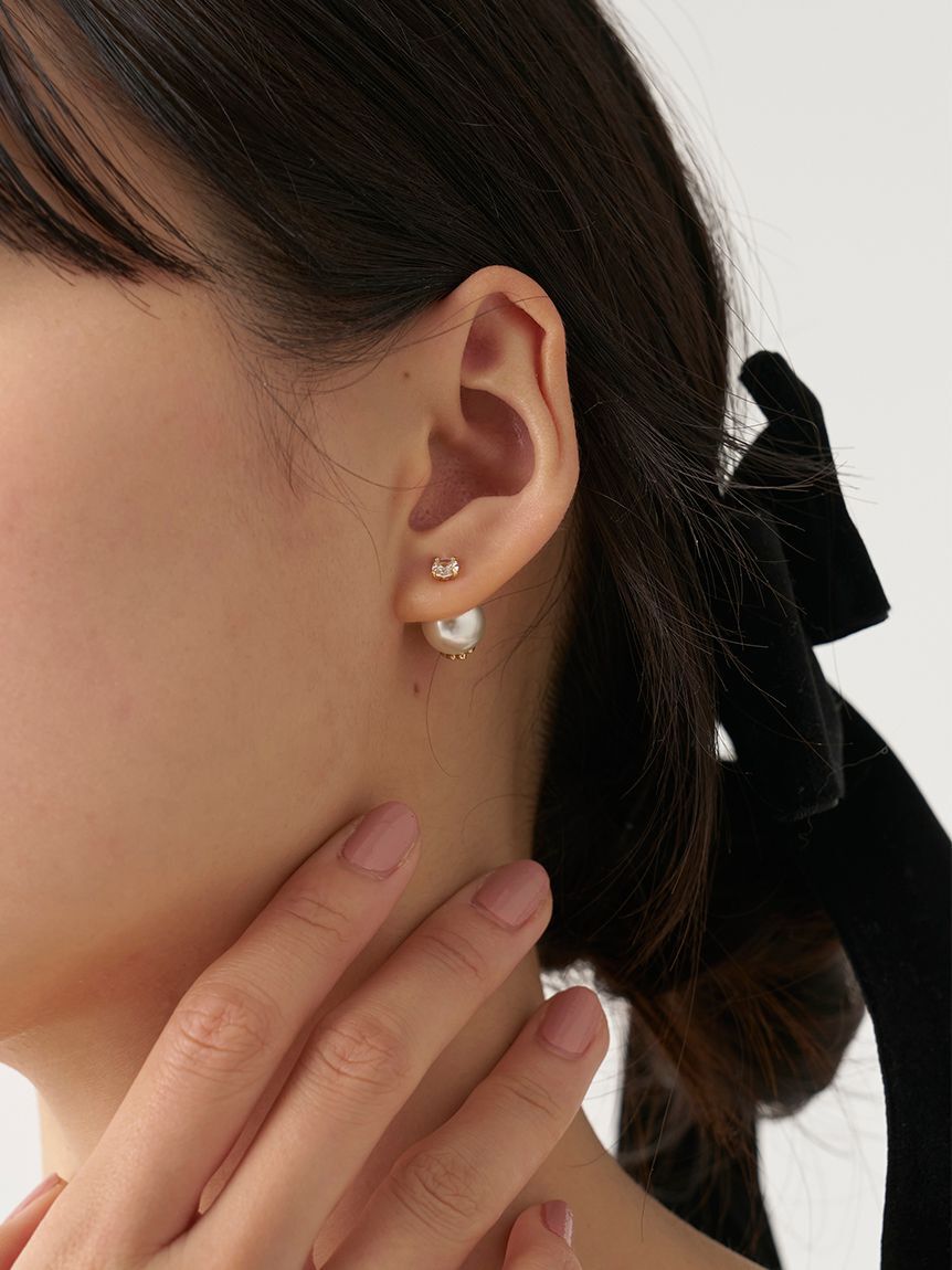 SNIDEL「パールビーズバリエピアス」|ピアス|