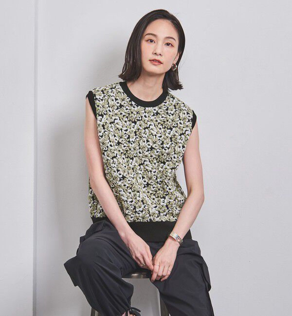 UNITED ARROWS「【別注】＜WRAPINKNOT＞ラメ ニットベスト -united LOVE project 2023」|ベスト・ジレ|BLACK