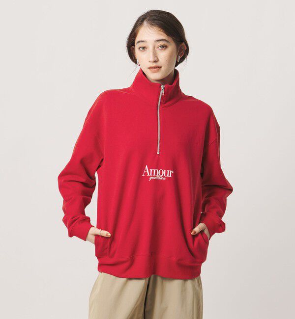 UNITED ARROWS「【別注】＜NOMADIS＞ハーフジップ スウェット ‐united LOVE project 2026」|スウェット・ジャージ|RED
