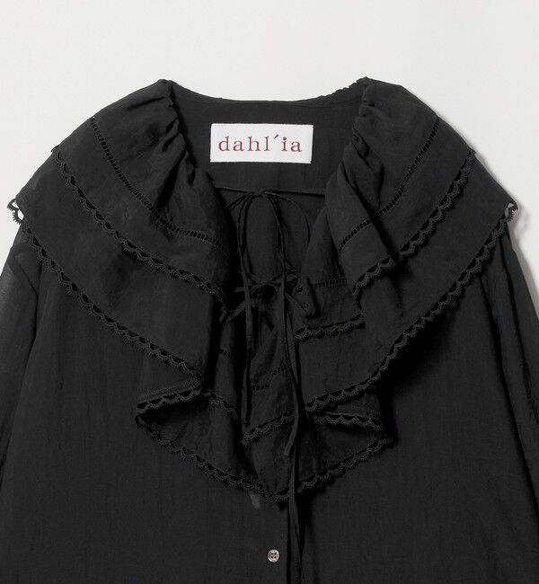 UNITED ARROWS「【別注】＜dahl&rsquo;ia＞フリル ドレープ ブラウス」|シャツ・ブラウス|