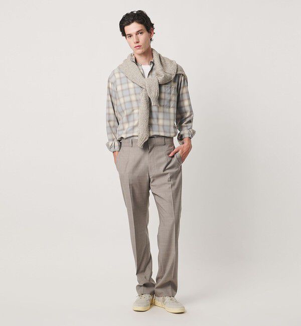 UNITED ARROWS「ワンフォーティ サテン モダンストレート スラックス」|スラックス|