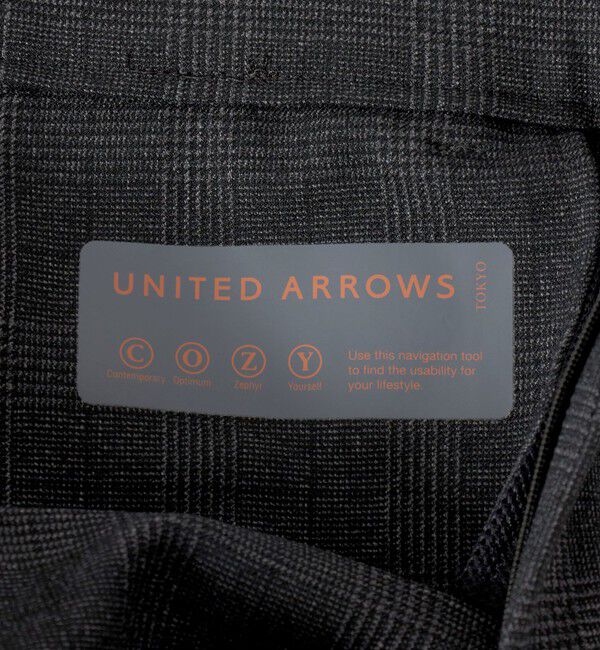 UNITED ARROWS「グレンプレイド ノープリーツ テーパードパンツ UA COZY ウォッシャブル 2WAYストレッチ」|スラックス|