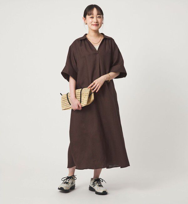 UNITED ARROWS green label relaxing「［size SHORTあり］リネン シャツ ワンピース」|ワンピース|