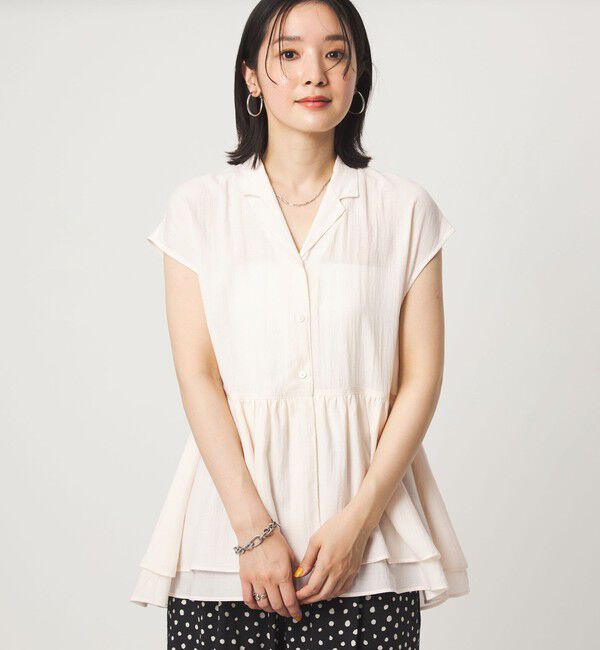 UNITED ARROWS green label relaxing「【WEB限定】＜at ease＞ペプラム ブラウス」|シャツ・ブラウス|