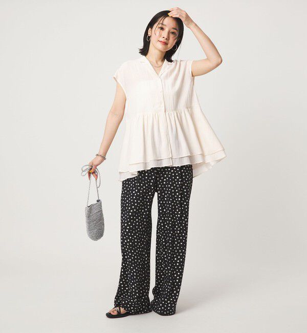 UNITED ARROWS green label relaxing「【WEB限定】＜at ease＞ペプラム ブラウス」|シャツ・ブラウス|