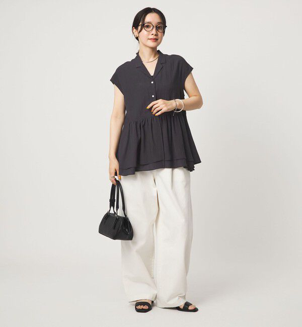 UNITED ARROWS green label relaxing「【WEB限定】＜at ease＞ペプラム ブラウス」|シャツ・ブラウス|