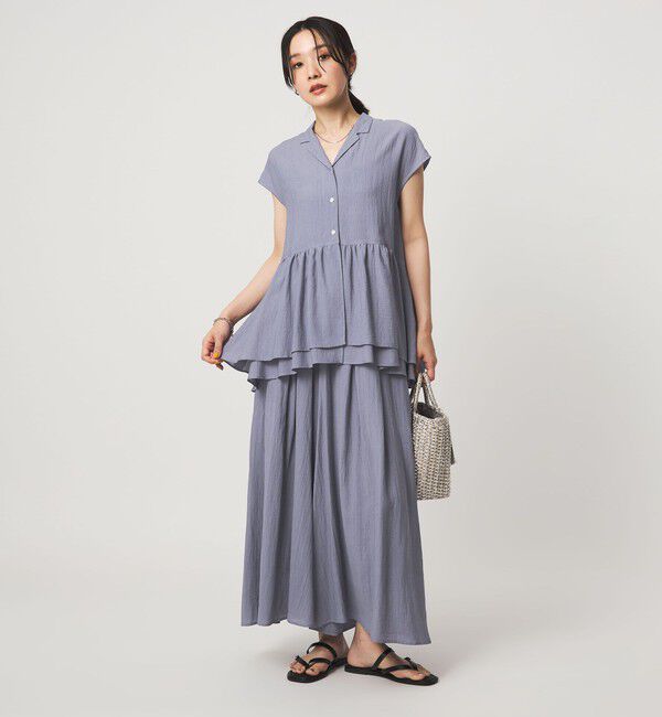 UNITED ARROWS green label relaxing「【WEB限定】＜at ease＞ペプラム ブラウス」|シャツ・ブラウス|