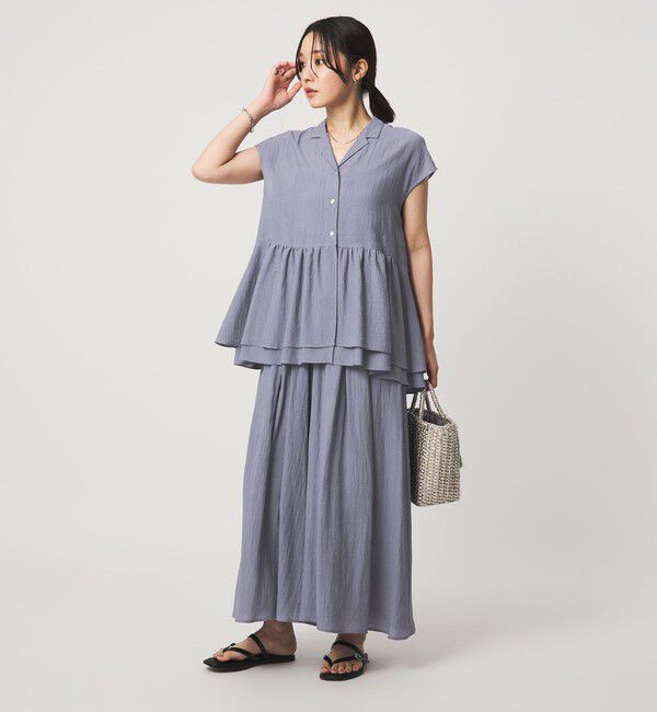 UNITED ARROWS green label relaxing「【WEB限定】＜at ease＞ペプラム ブラウス」|シャツ・ブラウス|