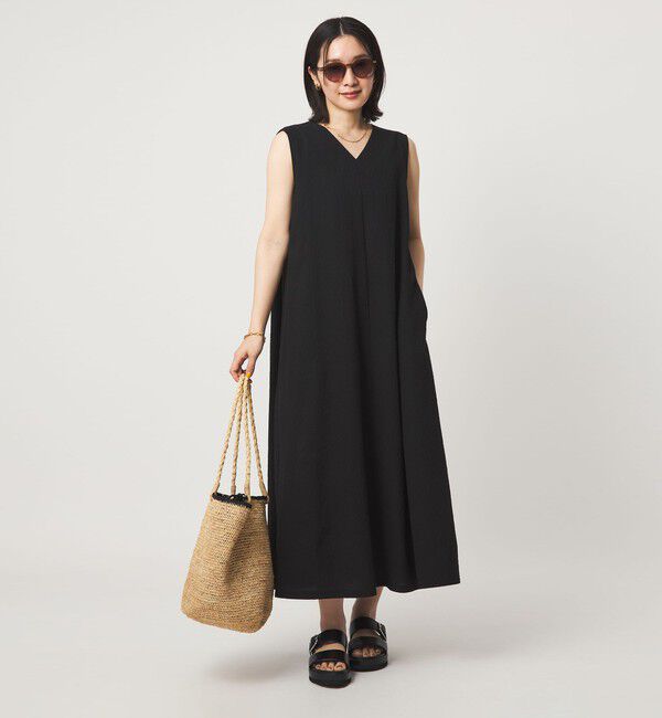 UNITED ARROWS green label relaxing「【WEB限定】＜at ease＞カラミ ノースリーブ ワンピース」|ワンピース|